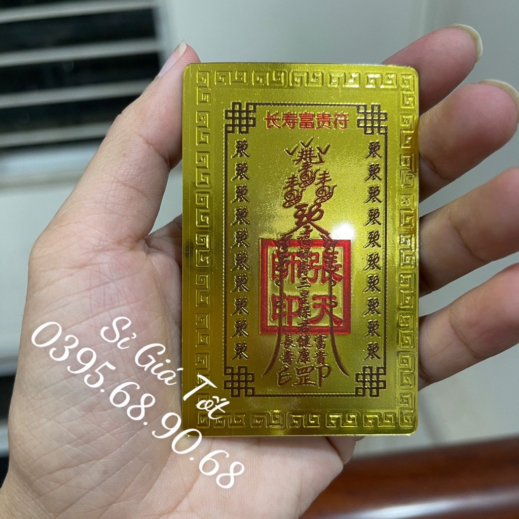 Kim Bài Tam Đa Phúc Lộc Thọ Plastic Vàng