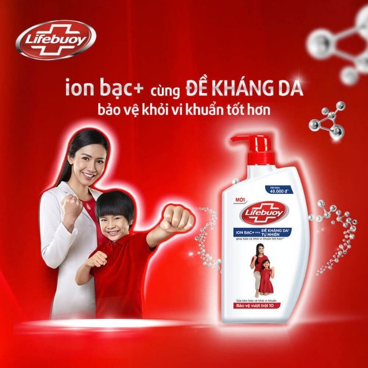 Sữa tắm Lifebuoy bảo vệ khỏi vi khuẩn và chăm sóc da 800gr