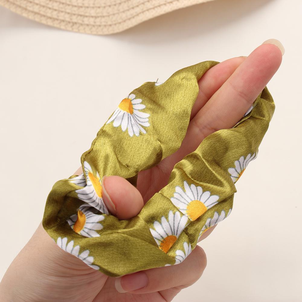 Dây Cột Tóc Co Giãn Đính Hoa Cúc Nhỏ Dễ Thương Cho Nữ