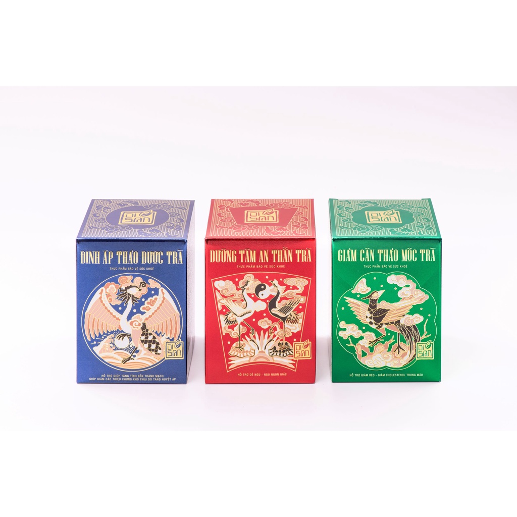 Bộ 3 Sản Phẩm Định Áp Thảo Dược Trà, Dưỡng Tâm An Thần Trà và Giảm Cân Thảo Mộc Trà