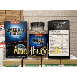 Omega 3 1000mg hàng Pharmekal Mỹ hộp 100 viên