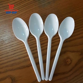 50 thìa/muỗng nhựa dùng 1 lần. Thìa nhựa/muỗng nhựa dày dặn, đẹp, an toàn cho người sử dụng