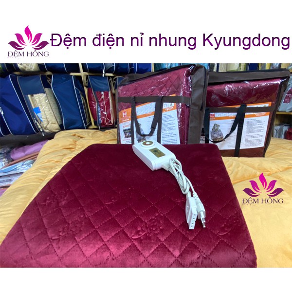 Đệm Điện Sưởi Ấm Nỉ Nhung Kyung Dong Cao Cấp Kích Thước 140 x 180cm, Bảo Hành 12 Tháng