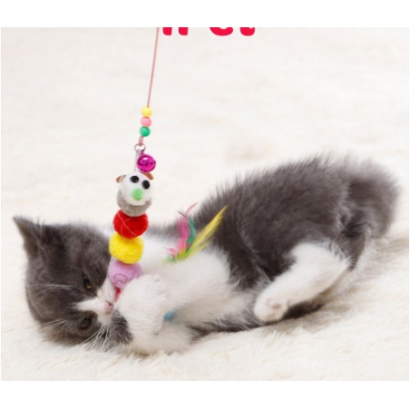 Cần Câu Mèo Dây Thép - Cây Vờn Mèo Vui Nhộn