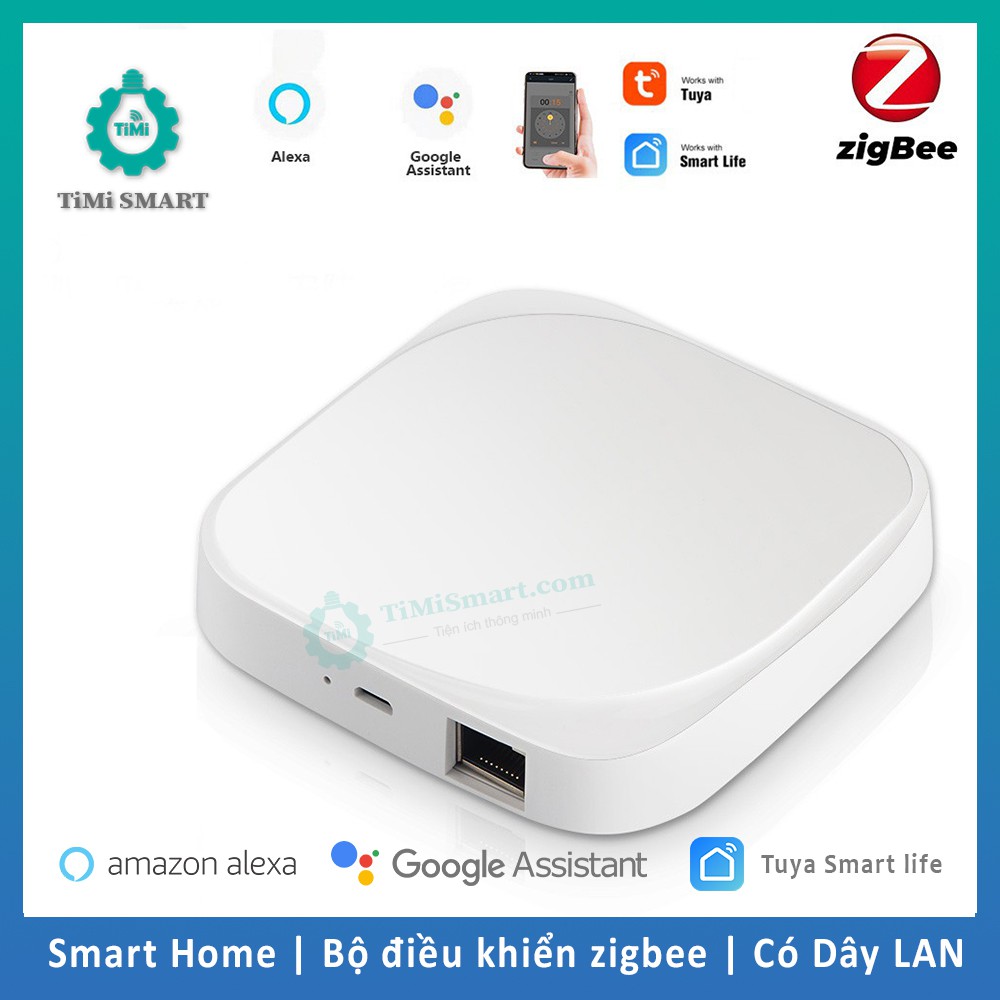 Bộ Hub Điều Khiển Trung Tâm Zigbee 3.0 Gateway Nhà Thông Minh Hệ Tuya Smartlife (Bản có cổng LAN Mẫu mới 2021)