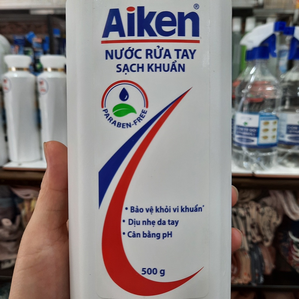 Nước rửa tay Aiken sạch khuẩn chai 500g
