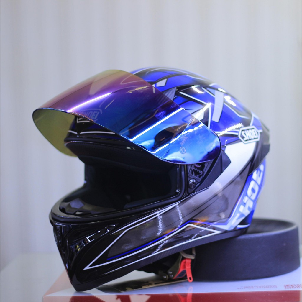 [FREESHIP] MŨ BẢO HIỂM FULLFACE ROC 1 KÍNH - ROYAL M138B LÊN TEM SHOEI XANH GP