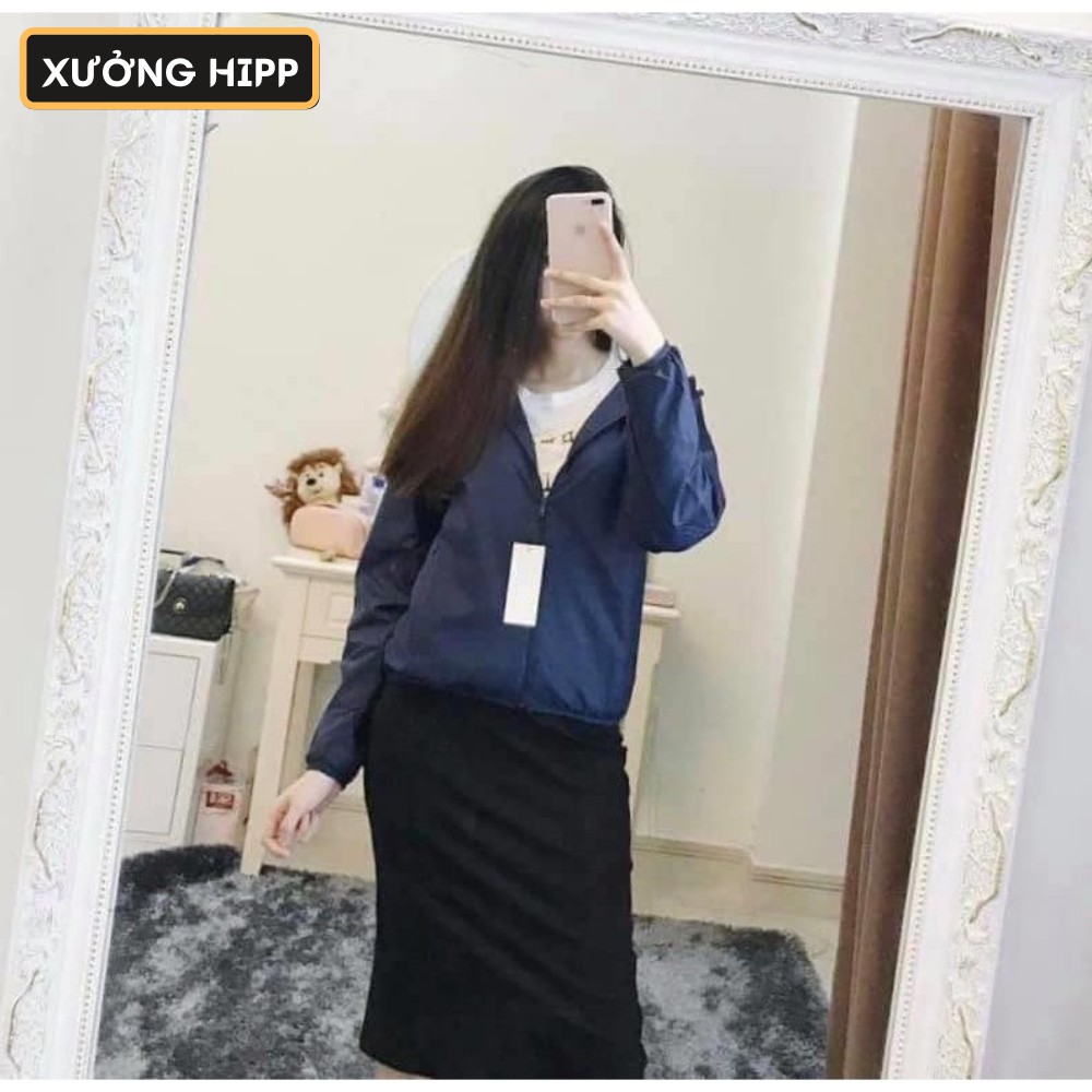 Áo khoác gió nữ Xưởng Hipp 2 lớp chống nước cao cấp có túi trong và khóa kéo túi ngoài - 2KGG | BigBuy360 - bigbuy360.vn