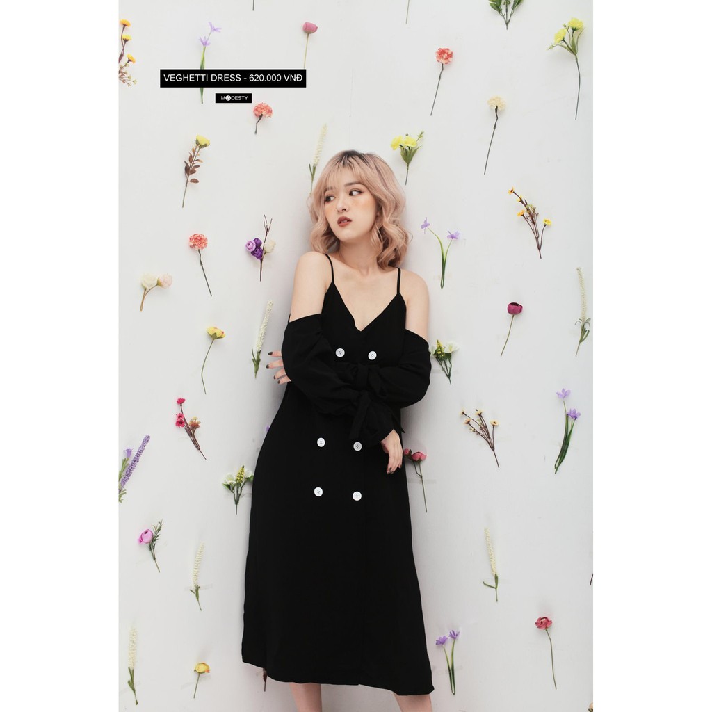 Modesty - Váy hai dây thân dài Veghetti Dress