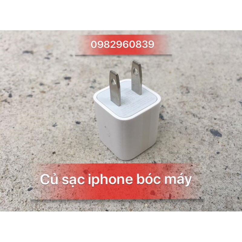 Củ sạc vuông IPHONE zin Chính Hãng (Fake tặng luôn củ lẫn tiền)