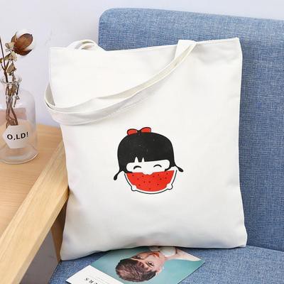 Túi Tote Vải canvas Đẹp Cực Hot có khóa miệng in Hình Búp Bê