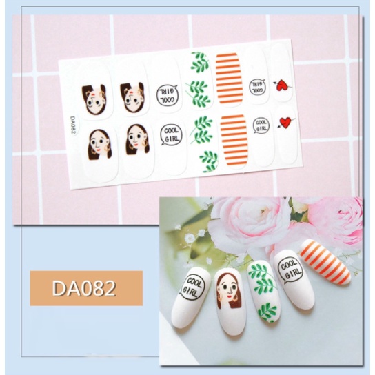 FOLLOW TẶNG 3KHÀNG CÓ SẴN 10 Kiểu - Bộ Sticker Dán Móng Nghệ Thuật Hàn Quốc Dễ ThươngCHỌN MẪUVOUCHER 100K