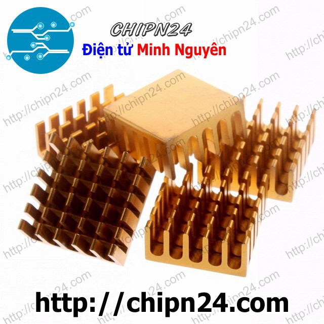 [2 CÁI] Tản nhiệt TN4 22x22x10mm Vàng