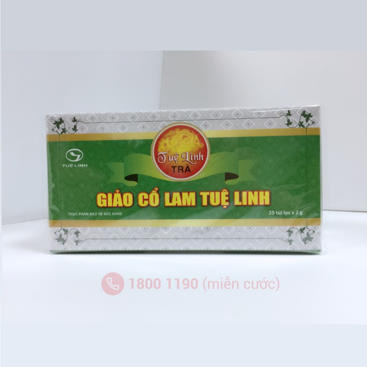 Trà Giảo Cổ Lam 25 túi lọc-[Chính Hãng Tuệ Linh] - Ổn định huyết áp, hỗ trợ người tiểu đường.