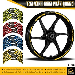 Decal dán vành yamaha phản quang xe mẫu ryh 02 | tv28 | tem dán mâm xe máy dán 2 bánh xe chống nước, bền màu