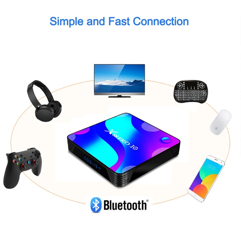 Tv Box Android 10.0 4gb Ram 128gb Rom Rk3318 Bt4.0 5.8g Dual Wifi Android 10 Media Player Youtube 4k Và Phụ Kiện