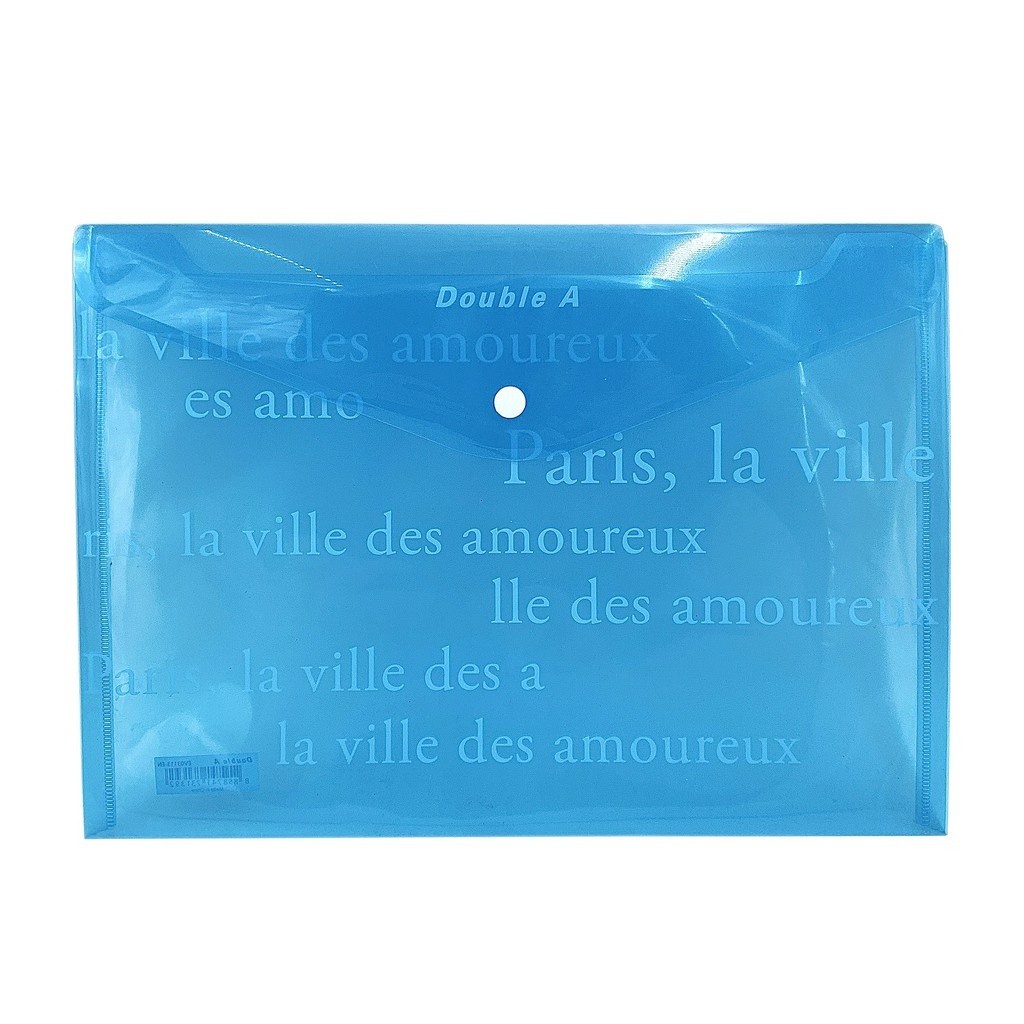 Combo 5 Bìa nút Double A nhiều màu sắc, cúc đóng thông minh (Túi Clear bag)