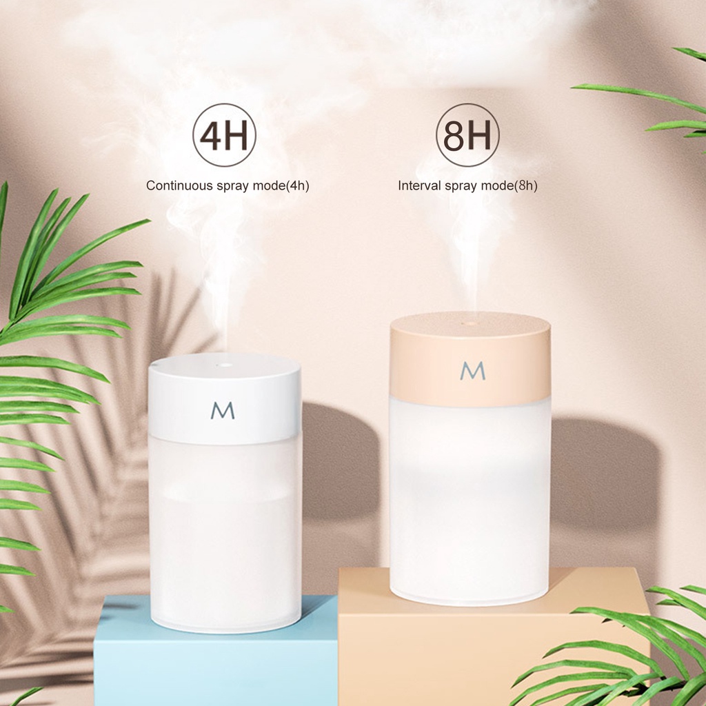 1 Máy Phun Sương Tạo Độ Ẩm Không Khí 260ML Có Đèn Led Ban Đêm
