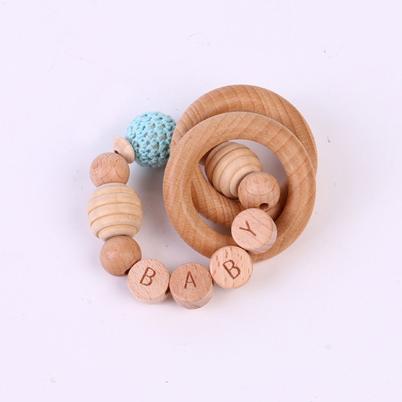 Set 4 Đồ Chơi Vòng Lục Lạc Treo Xe Đẩy / Tập Nhai Cho Bé Sơ Sinh