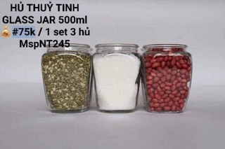Combo 3 hũ thuỷ tinh glass jar