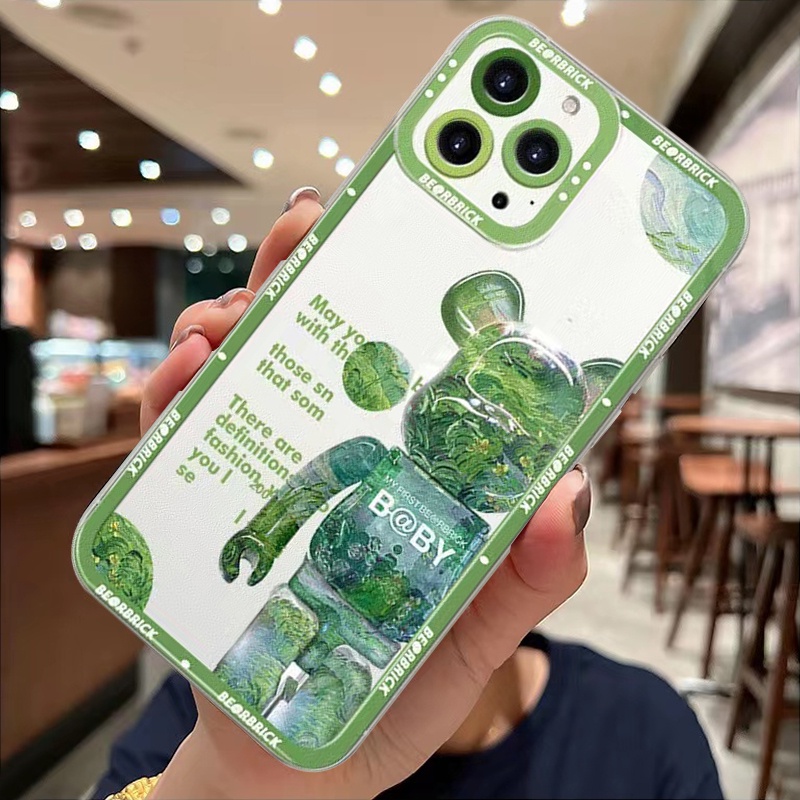 Mới Ốp Điện Thoại Silicon Mềm Trong Suốt Hình Gấu Dễ Thương Cho iPhone 13 12 11 Pro Max X XR Xs Max 8 PLUS 7 6S 6