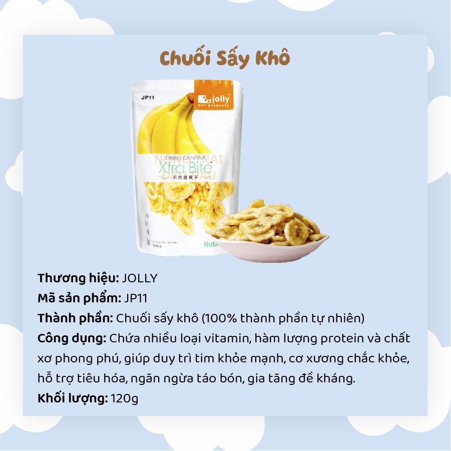 Trái Cây Sấy Khô Thức Ăn Cho Thỏ Bọ Ú Chinchilla Hamster Hiệu Jolly