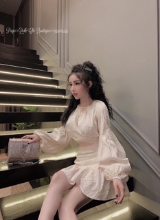 [CÓ SẴN] Váy đũi dập nổi khoét eo