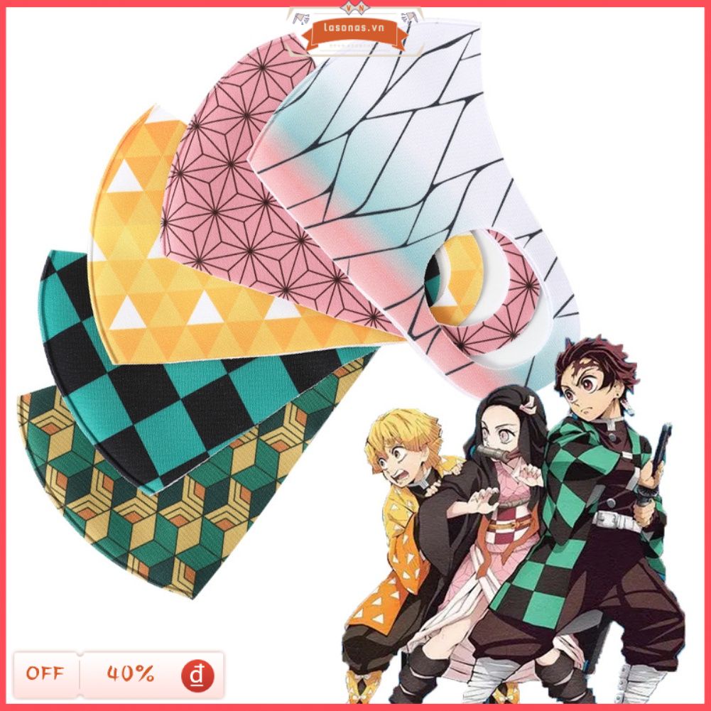Anime Demon Slayer Cosplay Mặt Nạ Mặt Nạ Bụi Mặt Nạ Kamado Tanjirou Thoải Mái Thoáng Khí Mùa Xuân và Mùa Hè Mặt Nạ