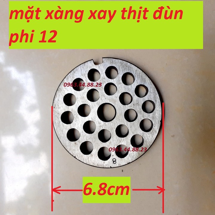 Phụ kiện máy xay thịt, mặt lưới máy xay thịt đùn - xàng phi 12.