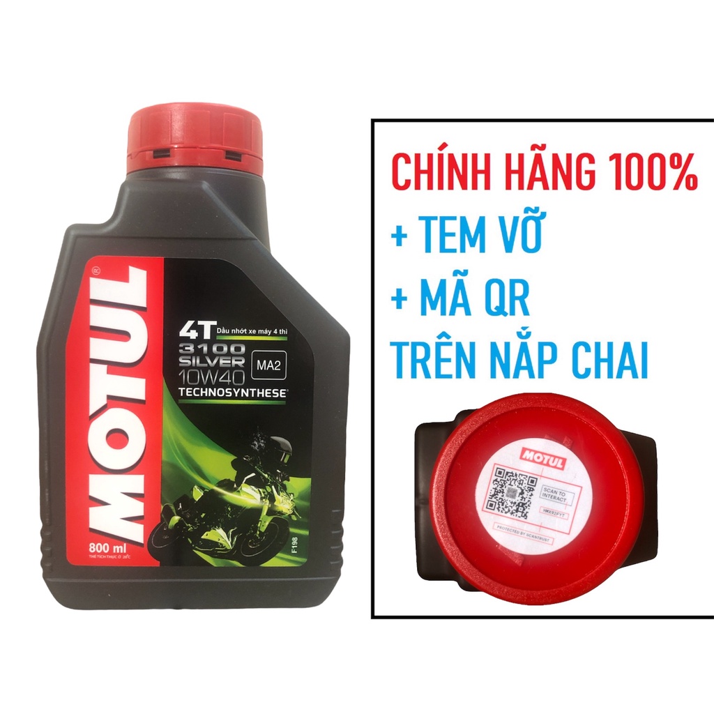 Nhớt xe số bán tổng hợp Motul 3100 Silver 10w40
