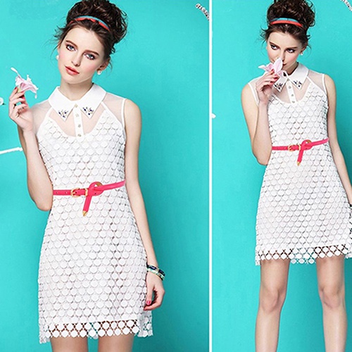 Women All Match Fashion Skinny Waist Belt Faux Leather Buckle Narrow Waistband