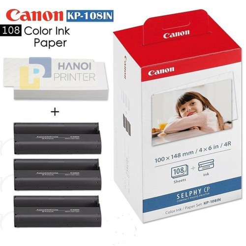 Giấy in ảnh Canon Kp108 cho máy in Canon CP1300, CP1000, CP910, CP1200