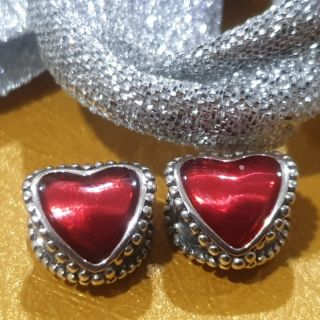 Charm bạc 925 tim đỏ