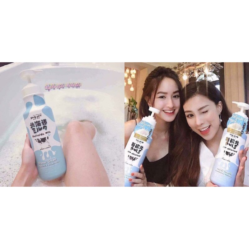 Sữa tắm trắng da Hokkaido Milk Whitening AHA Shower Cream