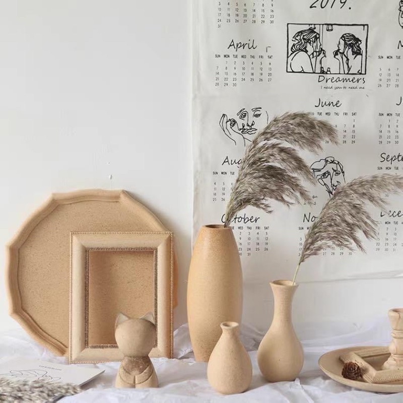 Bình Hoa Gỗ Phong Cách Retro Sáng Tạo / Cành Hoa Nhân Tạo Trang Trí Nhà Cửa