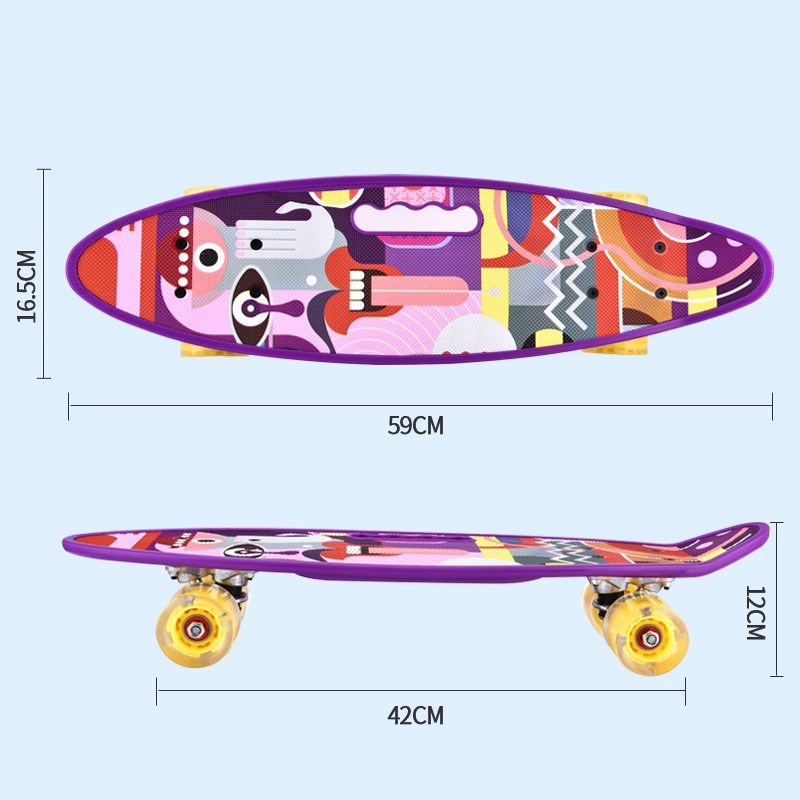 VÁN TRƯỢT THỂ THAO PENNY BOARD CÓ TAY CẦM, VÁN TRƯỢT CÓ BÁNH PHÁT SÁNG