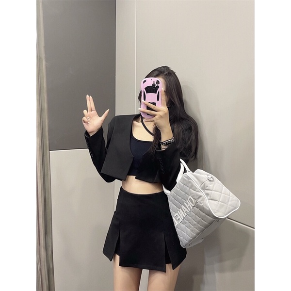 Chân Váy Chữ A BY NKO Lưng Cao Xẻ Tà, Chân Váy Ngắn Phong Cách Hàn Quốc Trẻ Trung Qv01 | BigBuy360 - bigbuy360.vn
