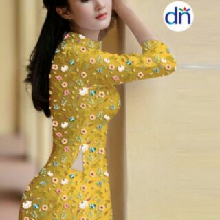 Vải áo dài hoa nhí