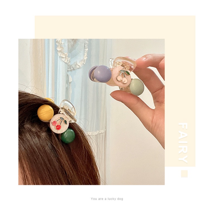 Kẹp tóc mái càng cua hình quả cherry dễ thương style Hàn Quốc KCR