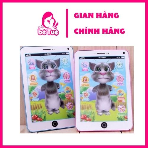 [TIẾNG VIỆT CÓ CLIP] Đồ chơi ipad/ điện thoại mèo tom thông minh, biết kể chuyện, làm thơ, chơi nhạc, ru bé ngủ