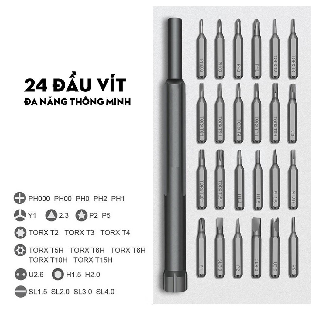 [GIÁ SỈ] Bộ Tua Vit Đa Năng 24 Đầu Nam Châm Sửa Điện Thoại, Laptop, Máy Ảnh (Vỏ Nhựa) - Shop Ngọc Ánh