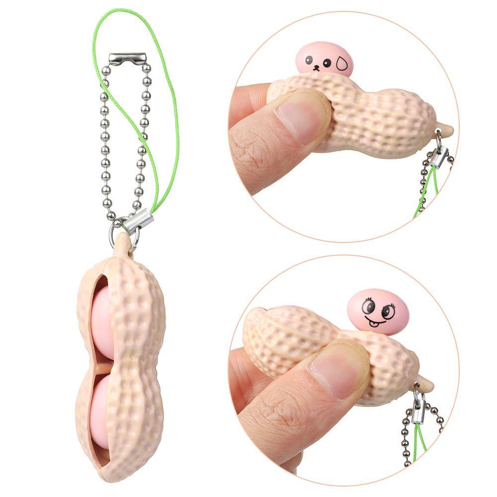 Móc Khóa Hình Hạt Đậu Phộng Bóp Để Giảm Căng Thẳng