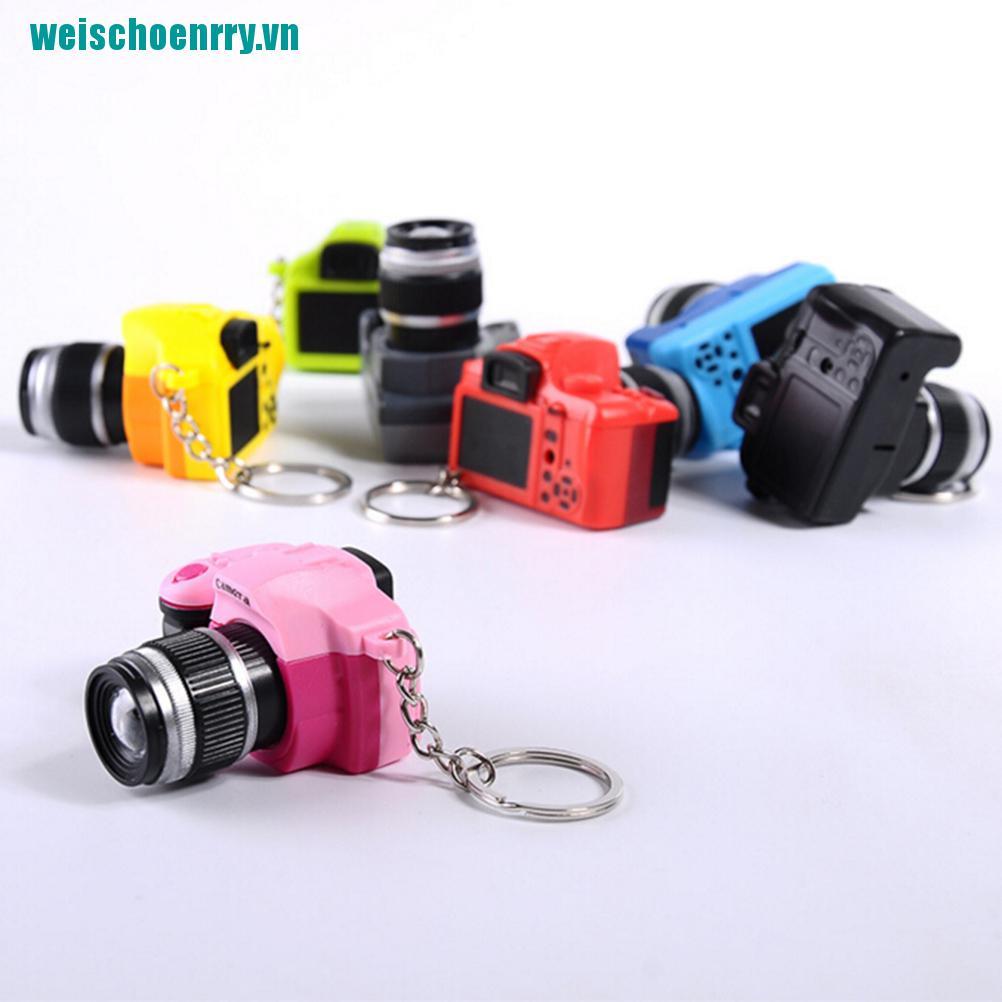 Weis♪Móc Khóa Hình Máy Ảnh Có Đèn Flash Và Âm Thanh Dễ Thương