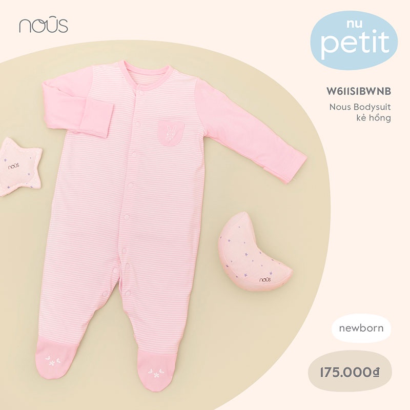 Bộ Quần Áo Body Sơ Sinh Nous Cho Bé - Chất Liệu Nu Petit (Cho bé dưới 5kg)
