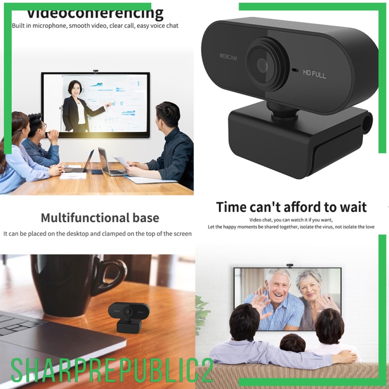 Webcam Tự Động Sharprepublic2 1080p Hd Có Micro Cho Máy Tính Để Bàn Mới