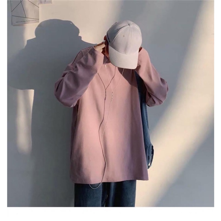 Tay dài trơn full màu cotton 100% (ảnh thật - hàng xịn)