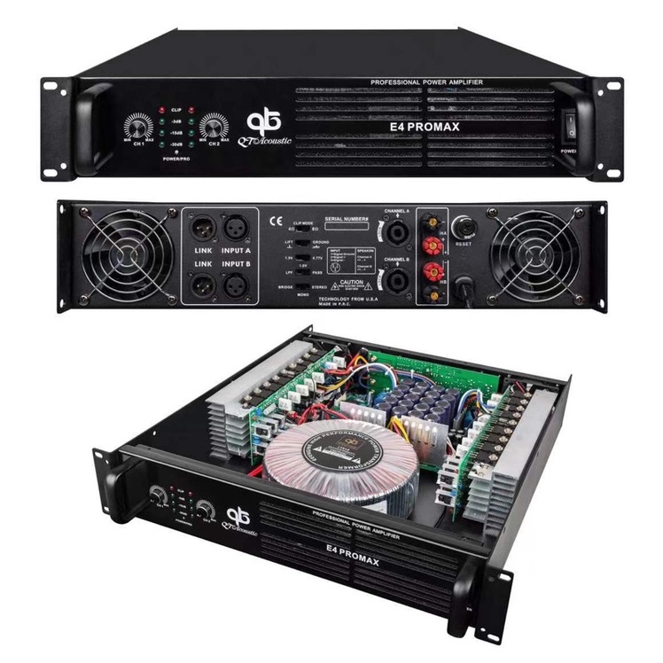 Main đẩy công suất QT Acoustic E5, E4 PROMAX - 32 sò, nguồn xuyến siêu khủng - Hàng chính hãng