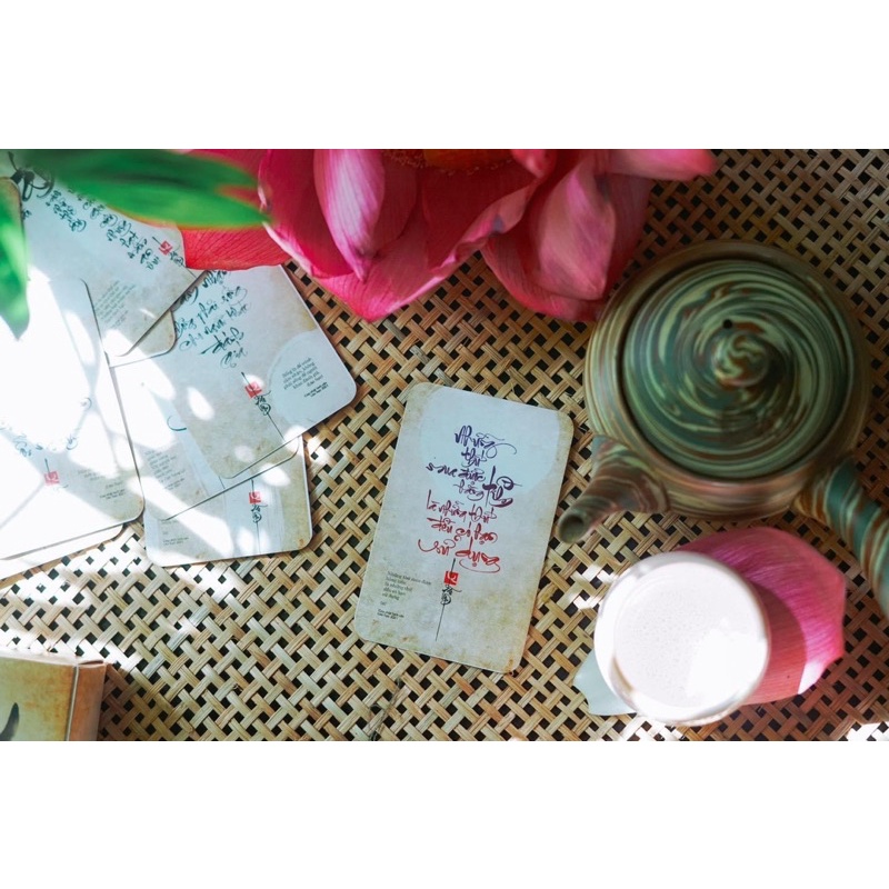 Bộ 64 thẻ Bình yên thư pháp