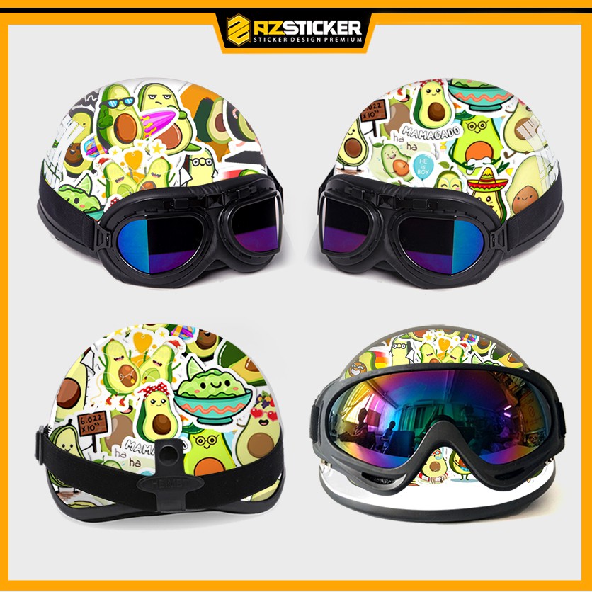 Sticker Dán Nón Bảo Hiểm | STicker PVC Chống Thấm Nước , Chống Bay Màu