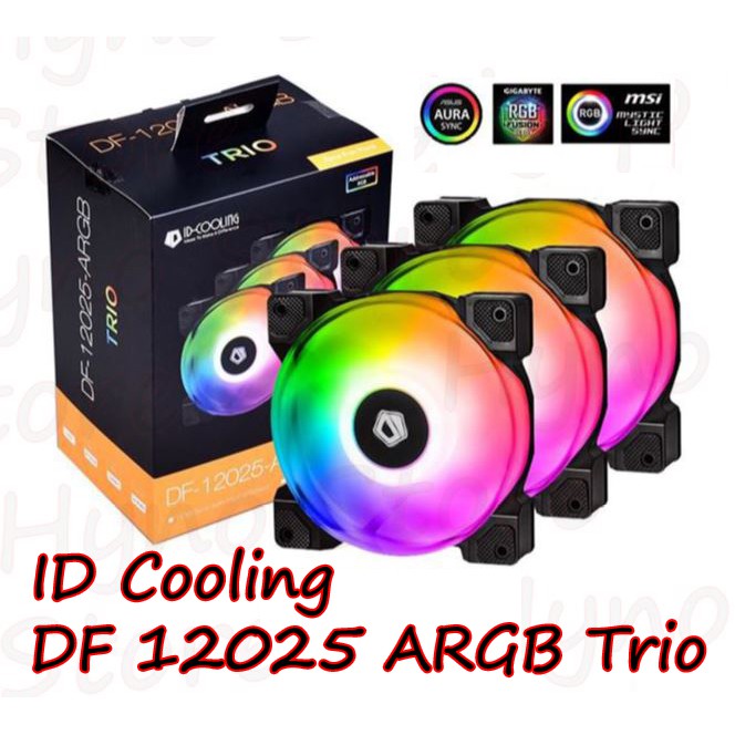 Fan ID Cooling DF12025 ARGB TRIO chuyên thổi rad Tản nhiệt nước custom - Hyno Store